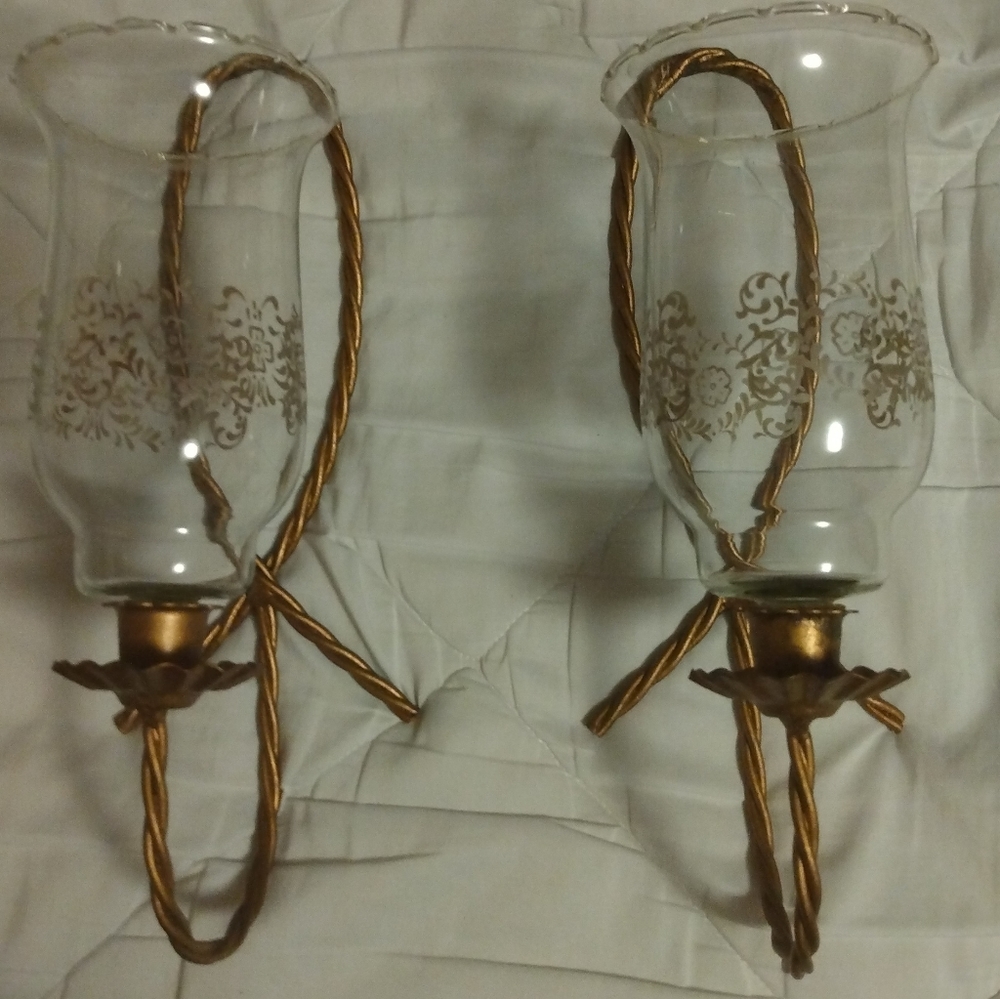 Two WALL SCONCES